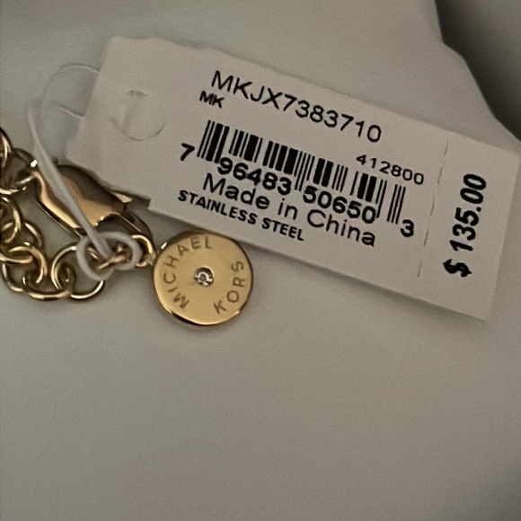 Michael Kors gold flip glitz 4 charms bracelet. - Picture 7 of 8